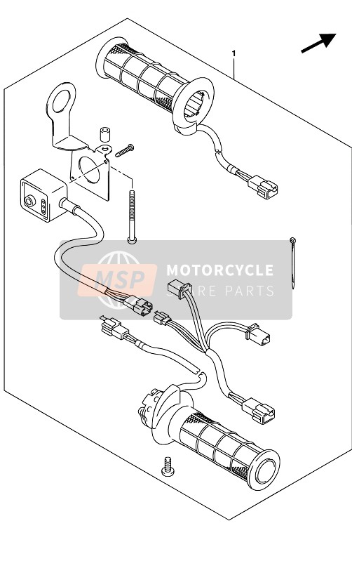 Suzuki UH200A BURGMAN 2017 Grip Heater (Opzionale) per un 2017 Suzuki UH200A BURGMAN